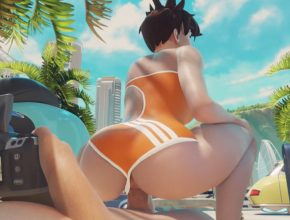Pool Party with Tracer - Overwatch 3D Hentai