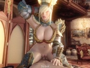 Monster Hunter 3D porn - Zinogre Armor and  Puffy Lips