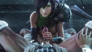 Yuffie blowjob and creampie - Final Fantasy 3D hentai video