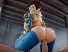 Tracer Pussy Stretching - Overwatch 3D Hentai